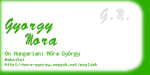 gyorgy mora business card